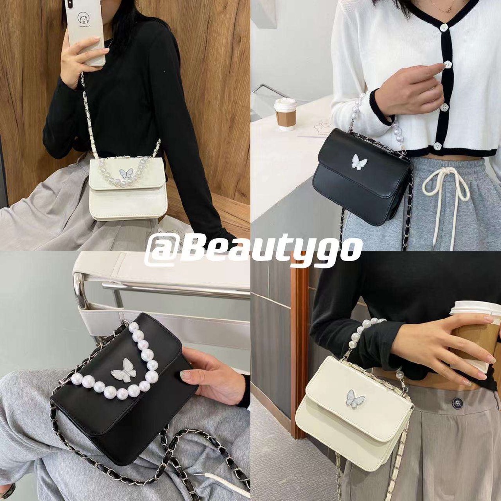 Túi xách tay đeo chéo họa tiết bươm bướm thời trang dành cho nữ