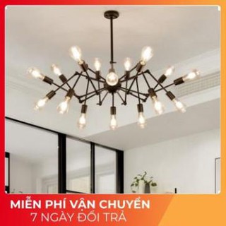 Đèn Chùm - Đèn Chùm Phòng Khách Sắt Hình Chân Nhện Cứng SPIDER 12 tay - kèm 12 bóng cao cấp