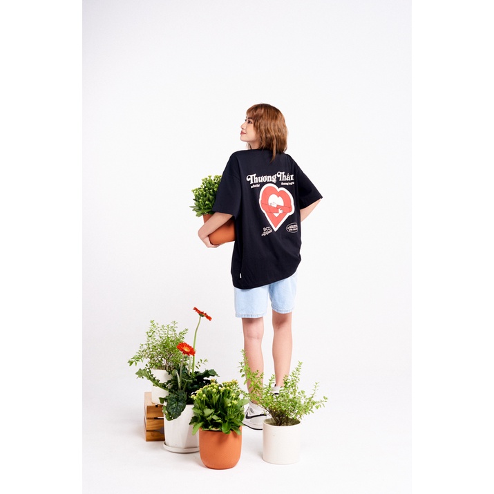 Áo Thun BOO Unisex Dáng Loose Rộng Vải Cotton In Graphic Ngày Mai