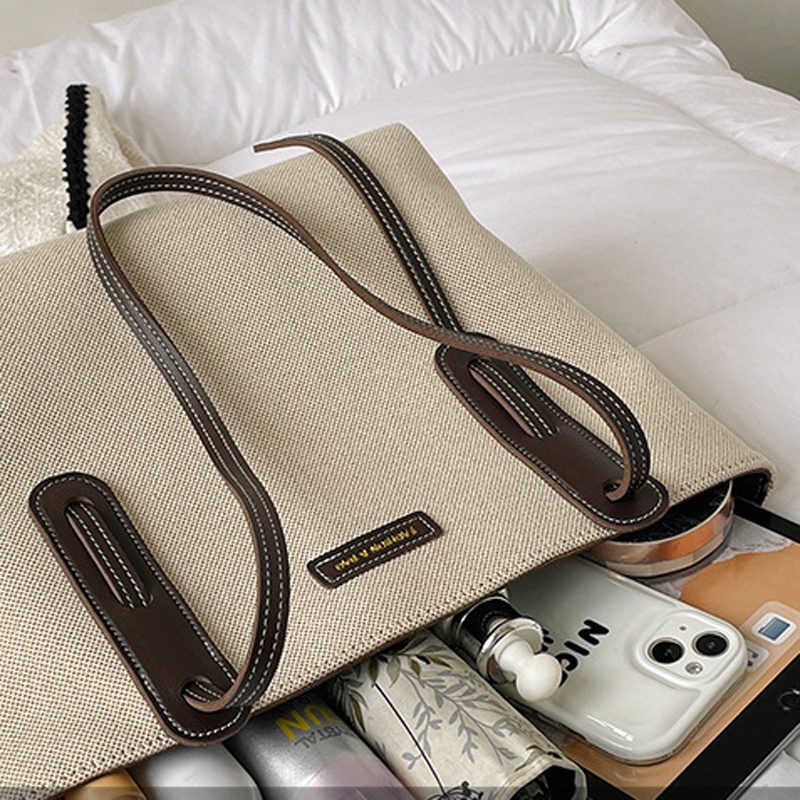 Túi tote Vải canvas Đeo Vai Phong Cách Phương Tây Thời Trang Cho Nữ