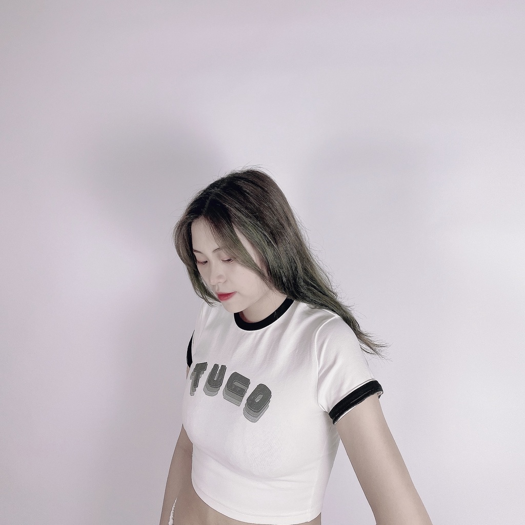 Áo croptop OUT LINE cotton body TUCO basic  nữ nhiều màu local brand freesize