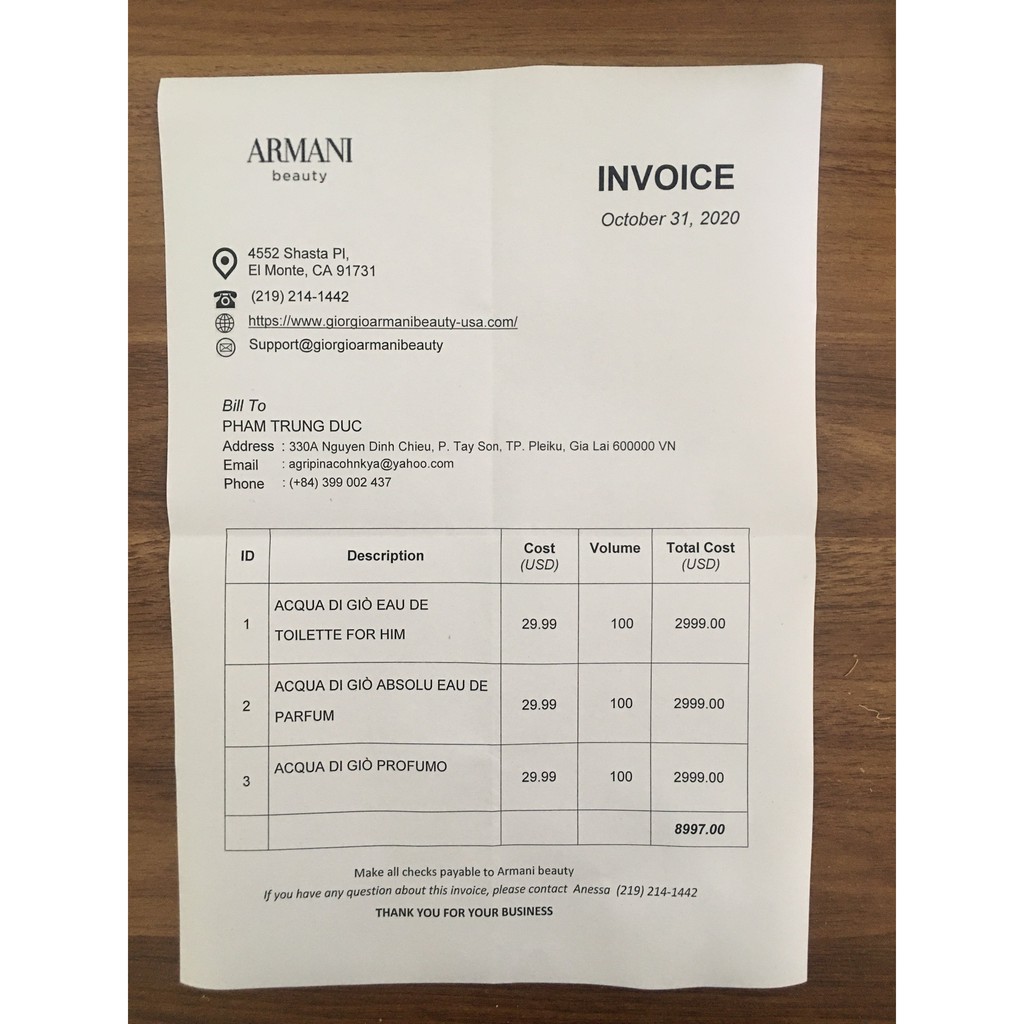 Nước Hoa Nam Aquadi Giò 100ml  (  Đen , Trắng , Vàng ) | Thế Giới Skin Care