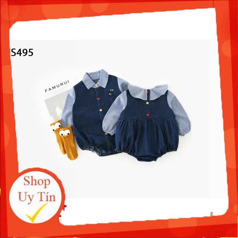 THỜI TRANG BODY GIẢ YẾM JEAN CHO BÉ GÁI TỪ 1 - 4 TUỔI