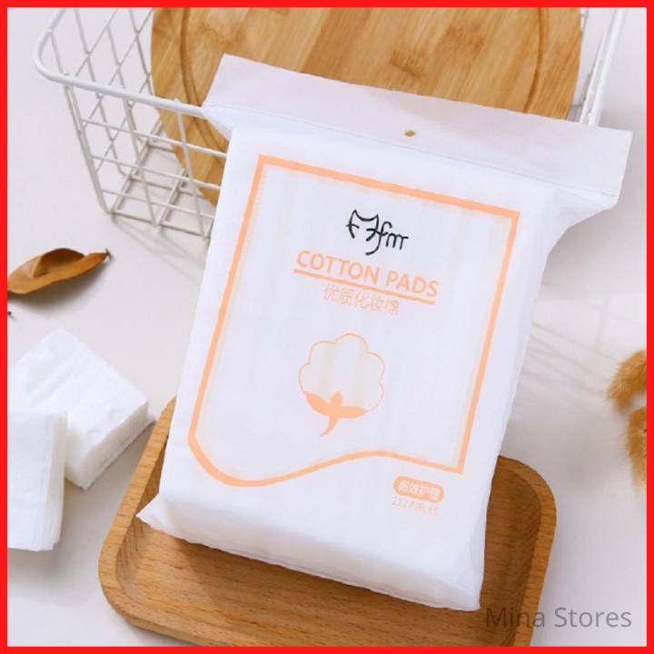 Bông Tẩy Trang 3 Lớp FM Cotton Pads Túi 222 miếng Hàng Nội Địa Trung - Bông Trang Điểm Tẩy Trang Làm Sạch Da