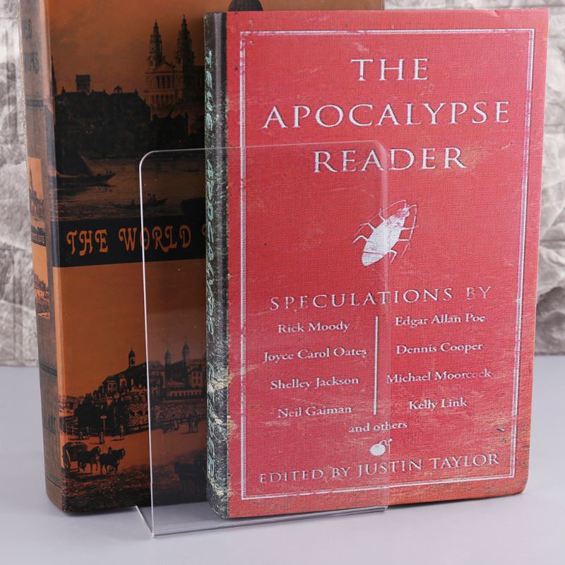 Bộ 2 Giá Đỡ Sách Bằng Acrylic Trong Suốt Hình Chữ L Để Bàn Tiện Dụng