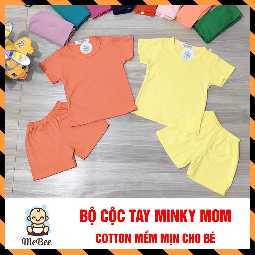 Bộ quần áo cộc tay Minky mom co dãn, mềm mịn cho bé (6-16kg)