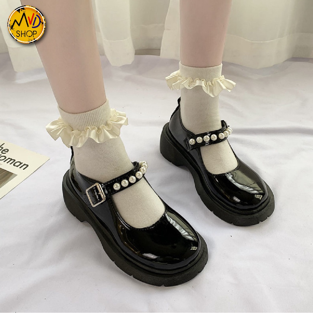 Giày Lolita quai ngang, giày da búp bê ullzang style Hàn Quốc