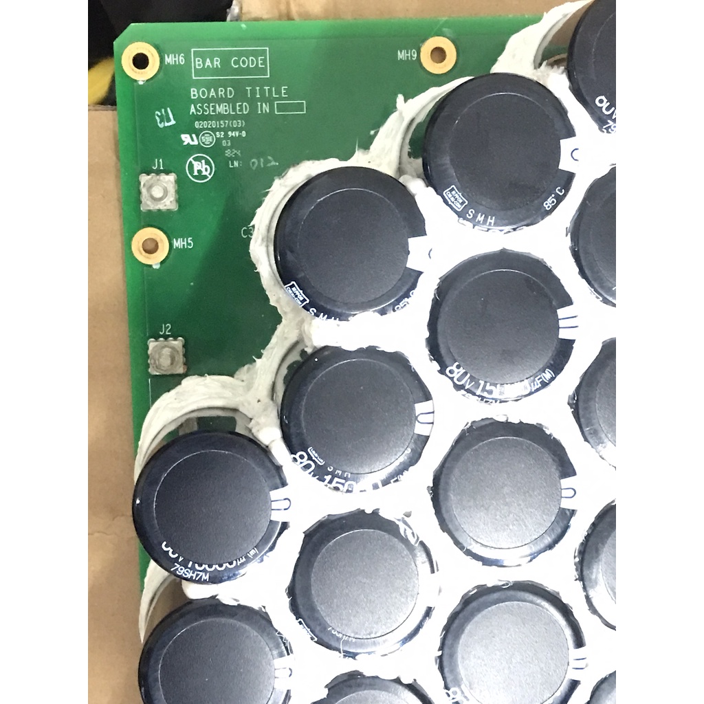 TỤ LỌC NGUỒN 15000uF 80V THÁO MÁY CHÍNH HÃNG NIPPON CHEMICON TỤ HOÁ