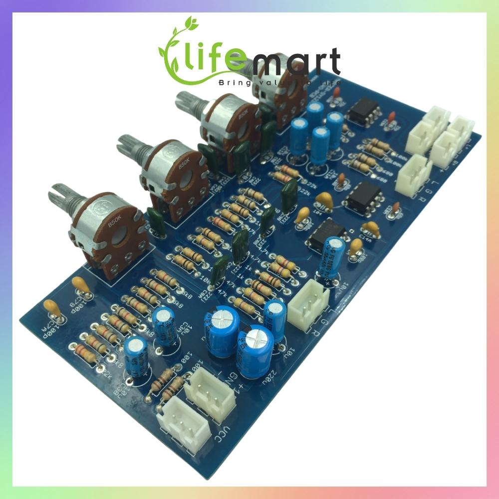 Mạch mạch master V2 chỉnh âm sắc bass treble pre amply, IC NE5532, có cổng ngõ ra âm thanh BTL, LIFEMART A30