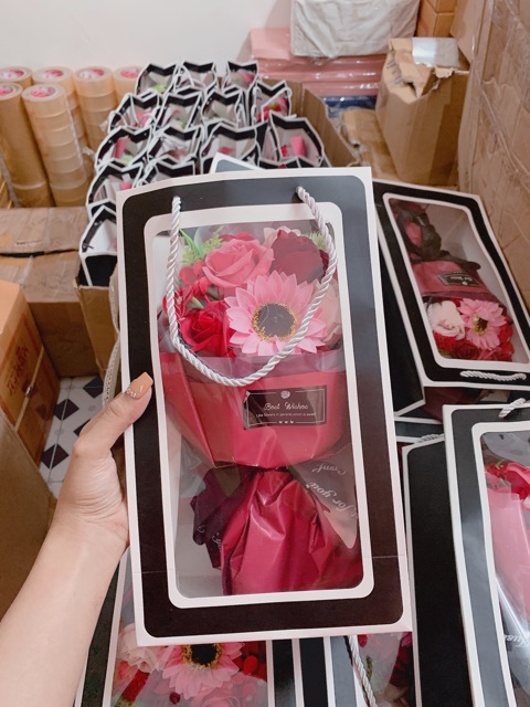 Bó Hoa Hồng Sáp Flower Soap 2019 (đỏ)