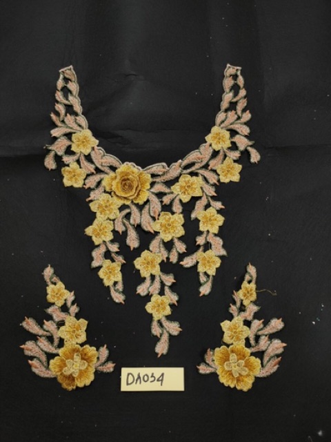 Bộ cổ và tay thêu mã DA034