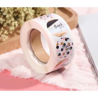 Cuộn 500 miếng dán chữ Thank You với 8 thiết kế đẹp