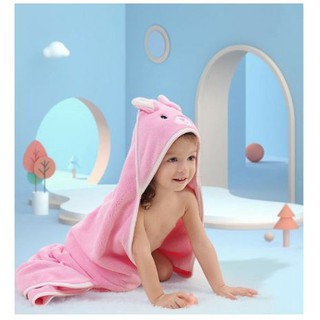 Choàng ủ lông tuyết mềm mịn ấm áp có mũ cho Bé loại tốt  80 cm x 80 cm