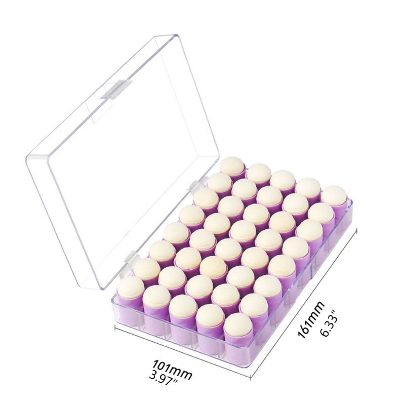 Bộ 40 Đầu Bọc Ngón Tay Hỗ Trợ Vẽ Tranh Bằng Bọt Biển Tiện Dụng