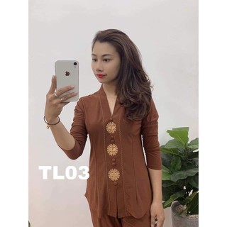 đồ bộ đi chùa kiểu cổ tim đồng tiền