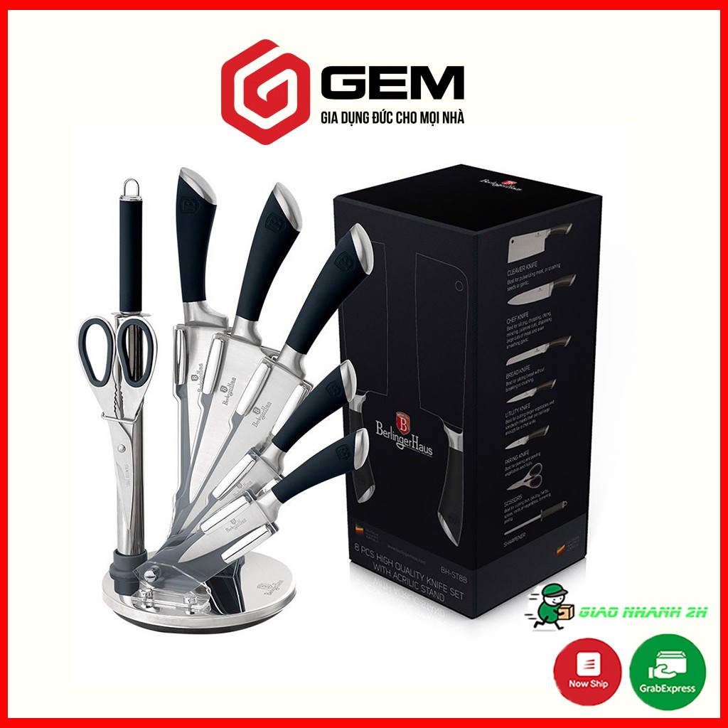 Bộ dao 8 món BERLINGER HAUS Bộ dao Inox nhập khẩu
