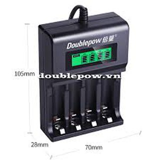 Bộ sạc nhanh pin tiểu pin đũa Doublepow DP-UK93B có màn hiển thị LCD