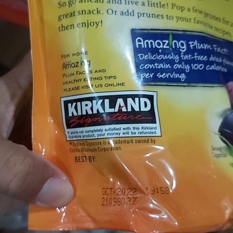 Mận sấy khô Kirkland Sunsweet 1,59KG Mỹ - Date T10/2022