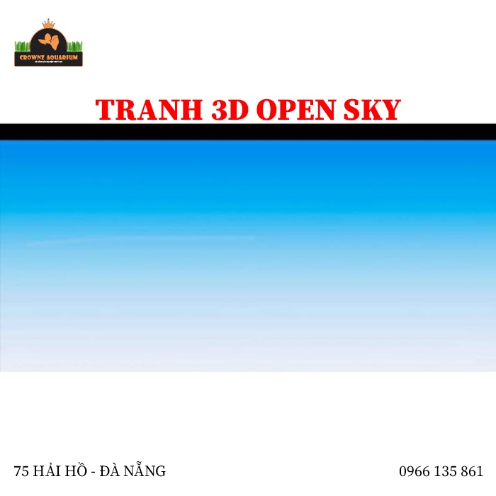 TRANH DECAL HỒ OPEN SKY/ FULL TRẮNG (30x30cm/ 40x30cm/ 60x40cm)