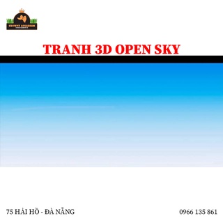 Tranh decal hồ open sky/ full trắng