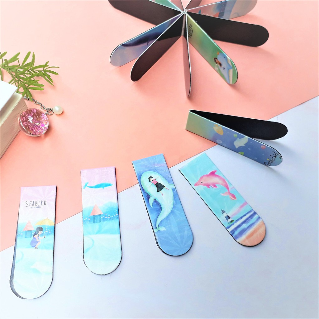 Bộ 6 Đánh Dấu Sách Kẹp Sách Bookmark Nam Châm Chủ Đề Đánh Yêu Được Chọn Mẫu