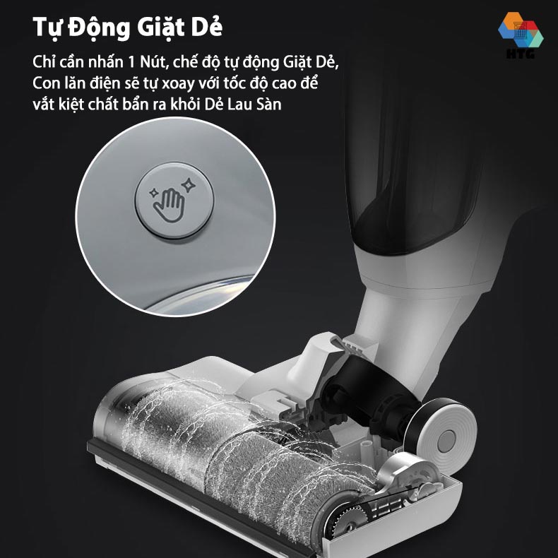 Máy hút bụi lau sàn Không dây Airbot Iclean Pro Bản Quốc Tế, tự động giặt Dẻ, 3 công việc trong 1, hút và lau chuyên sâu