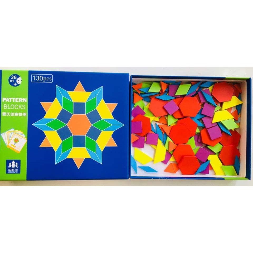 Ghép hình sáng tạo pattern block 130 chi tiết