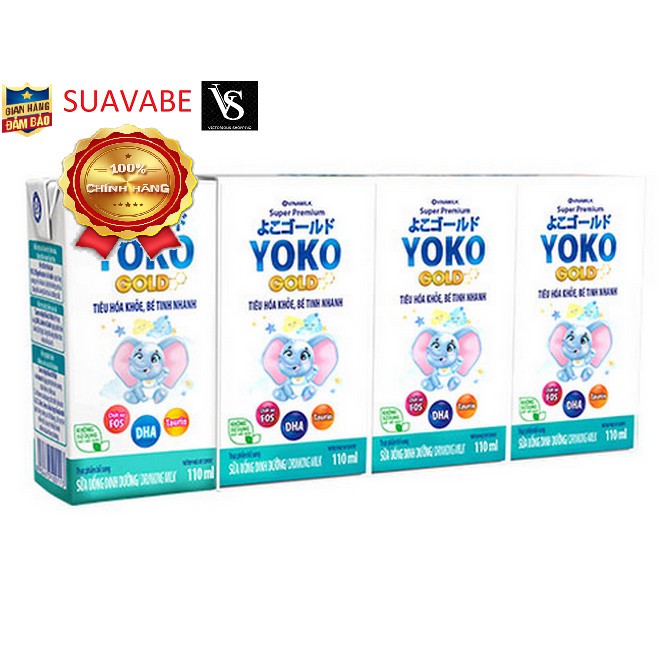 Một thùng SỮA BỘT PHA SẴN YOKO - LỐC 4 HỘP X 180ML /110ML