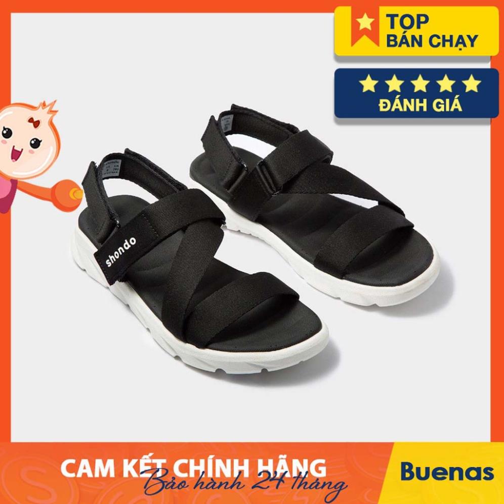 Giày dép Shat nam nữ F6 Sport F6S003 Đen trắng Sandal Shondo Việt Nam .