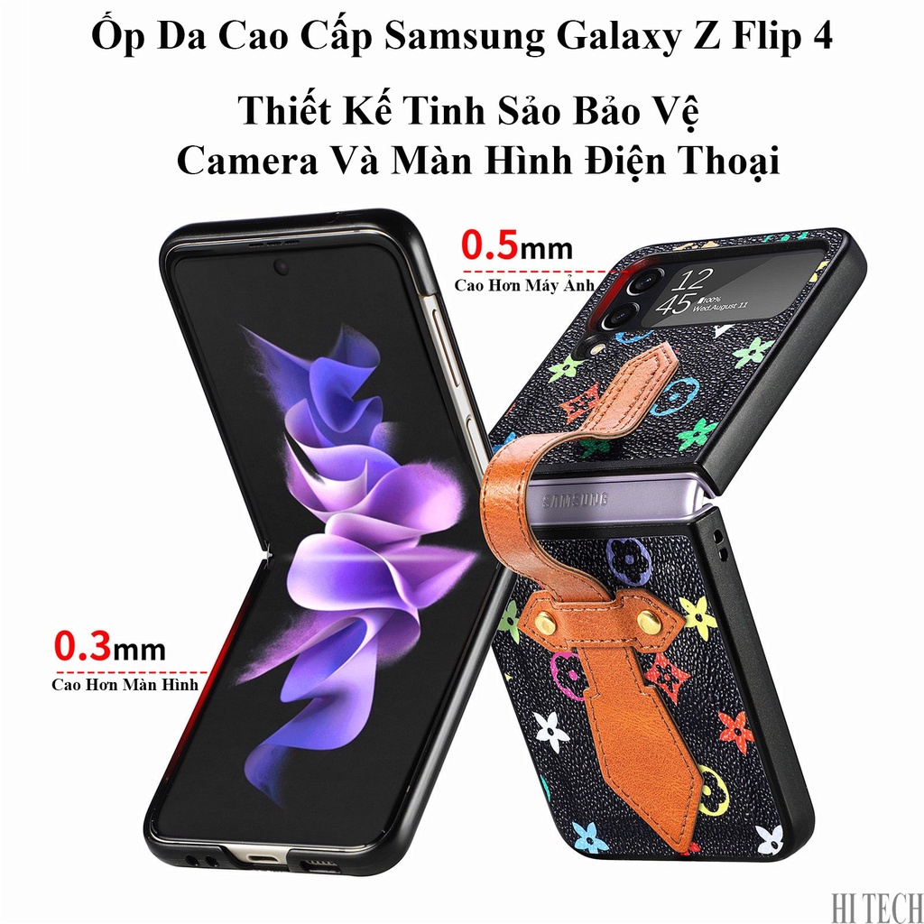 Ốp Da Samsung Galaxy Z Flip 4 Họa Tiết Cao Cấp Sang Trọng Và Trẻ Trung