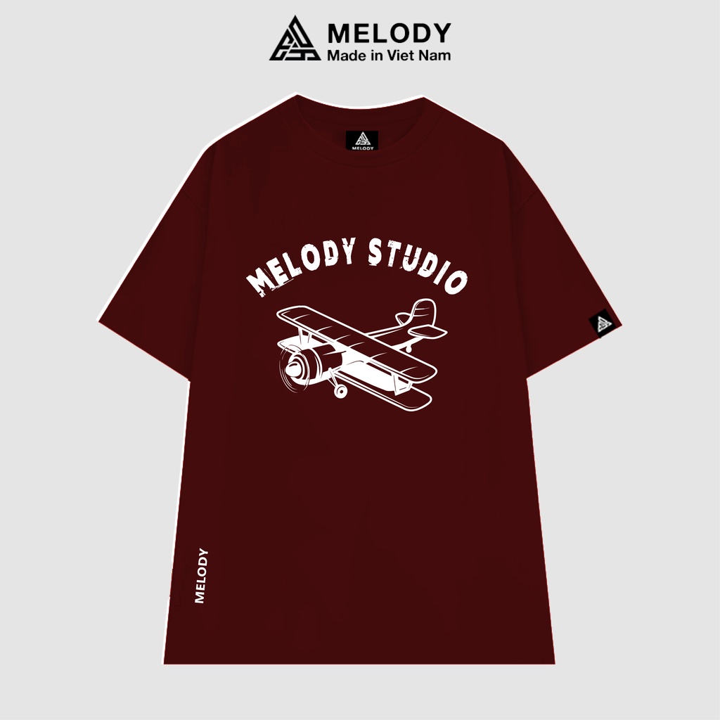 Áo Thun Unisex Nam Nữ Tay Lỡ Form Rộng Oversize Local Brand MELODY, Áo Phông Cotton 100% Planes Tee