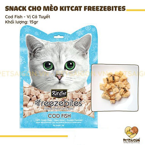 [CHÍNH HÃNG] SNACK ĂN VẶT KITCAT FREEZEBITES CHO MÈO