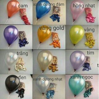 Sỉ 100 cái bong bóng nhũ,  bóng pastel cao su size 30cm( giá sỉ 35k)