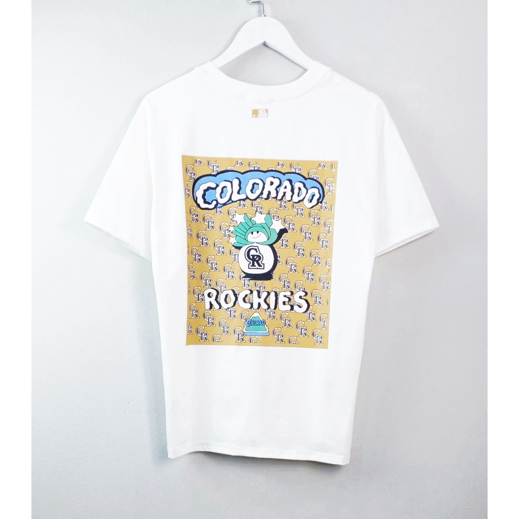 Áo Thun MLB  Áo Phông MLB Nam Nữ Tay Lỡ Form Rộng họa tiết sau lưng phối họa tiết - COTTON 4C 100%