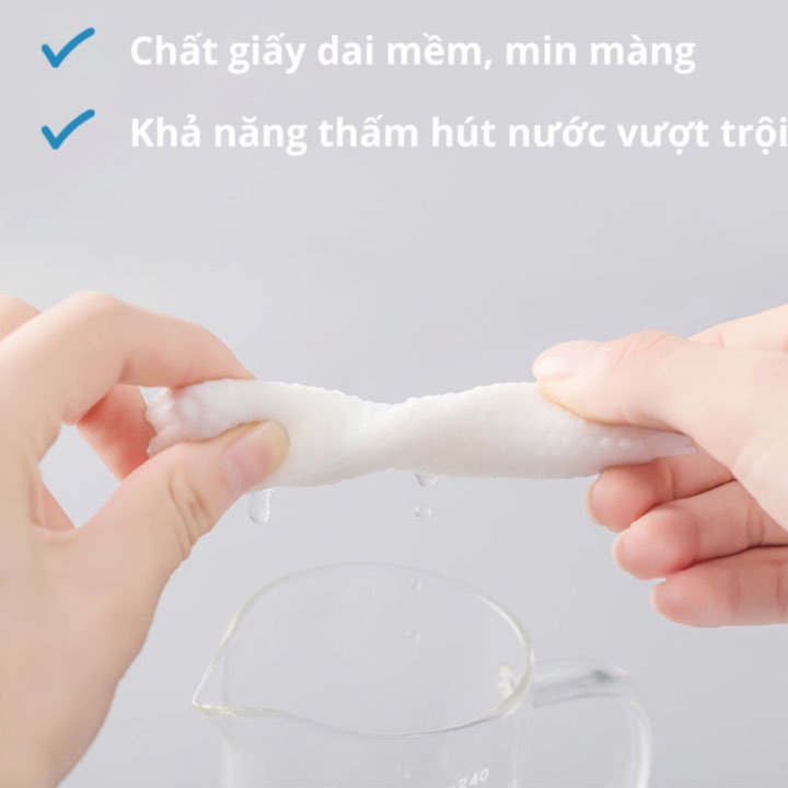 Khăn Mặt Khô Đa Năng dùng 1 lần Animerry lau mặt lau khô, lau ướt