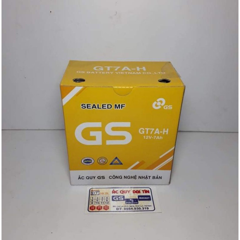 Bình ắc quy khô GS GT7A- cho xe SH nhập SCR Liberty