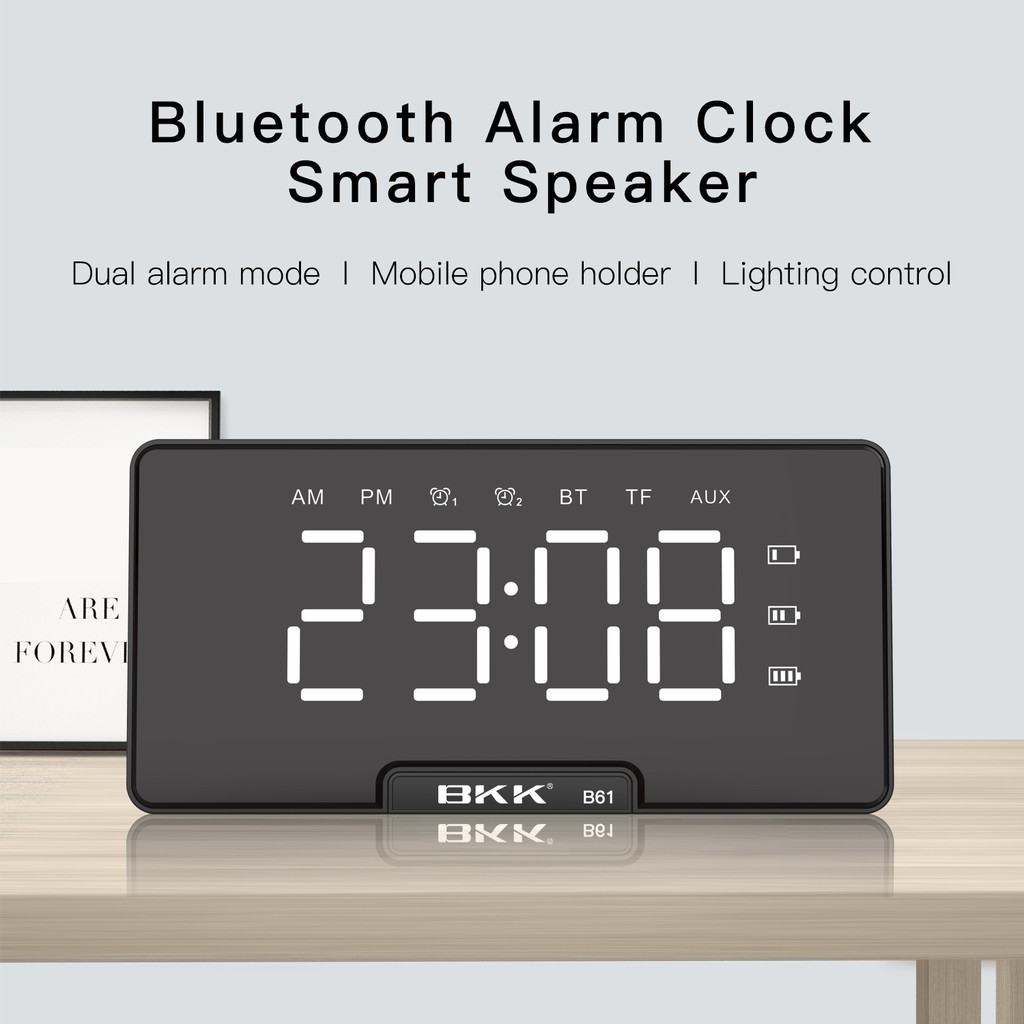 Loa Bluetooth Không Dây A50 Âm Thanh Đồng Hồ Báo Thức Đa Năng