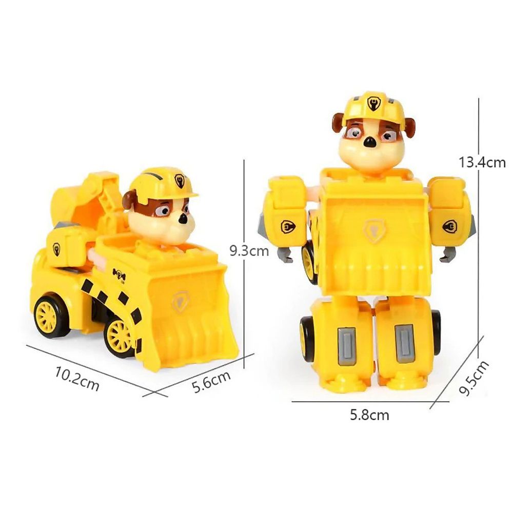 MARSHALL Mô hình đồ chơi xe hơi biến hình rô bốt chú chó cứu hộ Rocky Chase cho bé