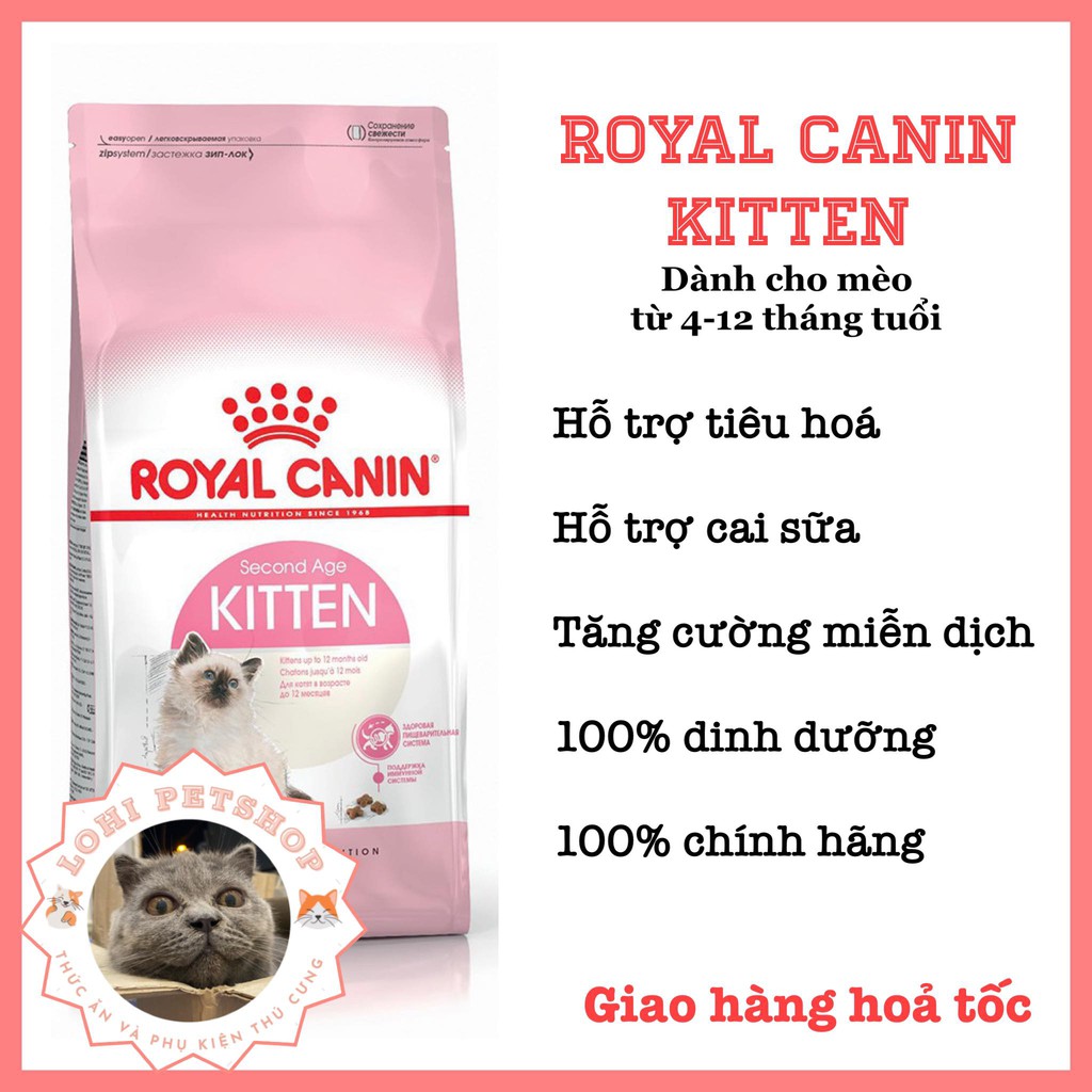 [Kitten 1kg] Thức ăn hạt Royal Canin Kitten 1kg cho mèo