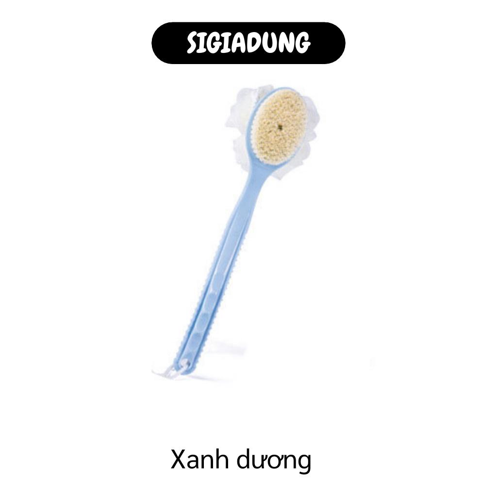 [SGD] Cây Bông Tắm - Bàn Chải Chà Lưng Kèm Bông Tắm Cán Dài Có Độ Cong Phù Hợp 4654