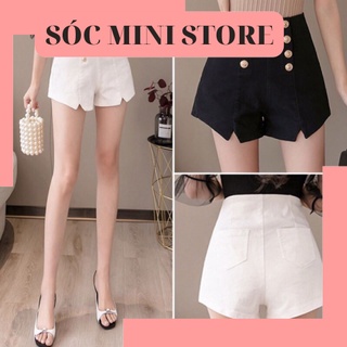Quần Short nữ kaki 8 nút xẻ đùi ba size sml