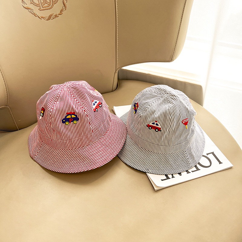 Nón Tai Bèo Mỏng Họa Tiết Sọc Caro Thời Trang Cho Bé