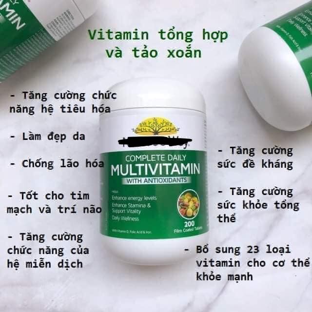 Hộp đựng vitamin tổng hợp rau củ Multivitamin Nature's way