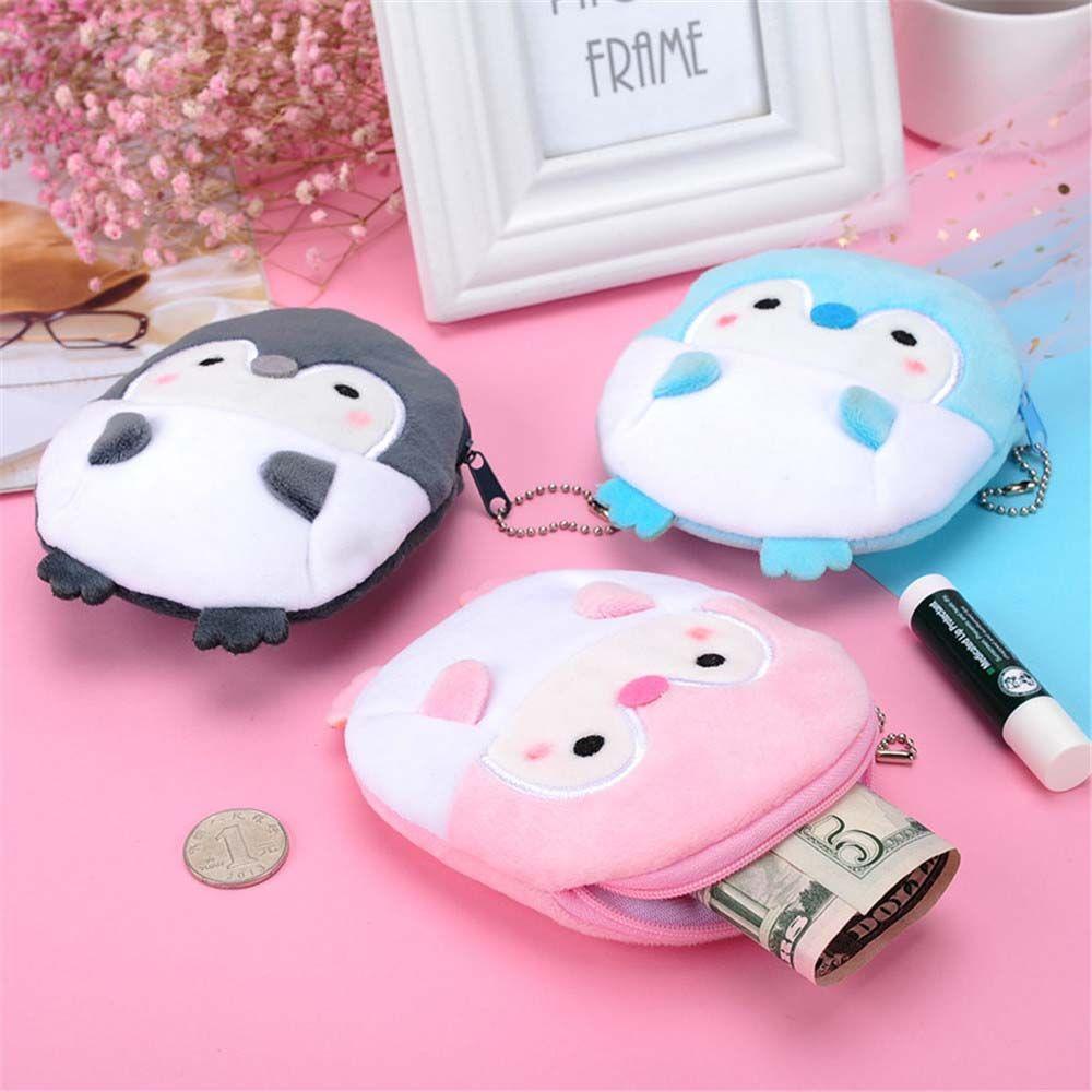 Ví Đựng Tai Nghe / Tiền Xu Có Khóa Kéo Hình Chim Cánh Cụt Dễ Thương