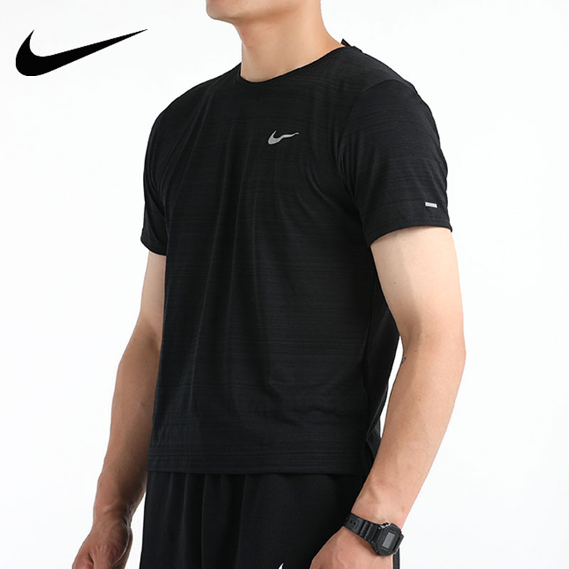 Bộ Quần Áo Thể Thao Nike Tay Ngắn Cổ Tròn + Thoáng Khí Nhanh Khô Cu5993-010 Cho Nam