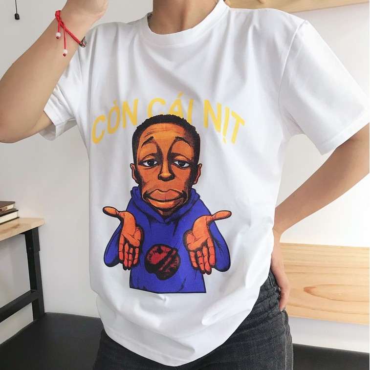 Áo phông Nam Nữ 🔅FULL SIZE🔅 Áo T shirt cổ tròn hot trend anh da đen còn cái nịt chất vải mềm mịn, thấm hút mồ hôi tốt | BigBuy360 - bigbuy360.vn