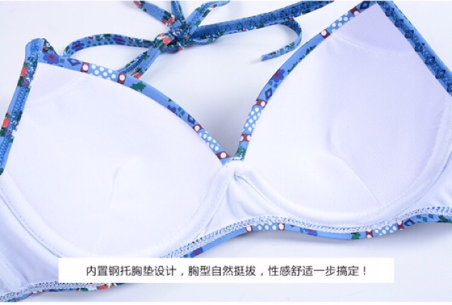 Bikini Sét 2 Món Tiểu Thư: Bikini + Váy Như Hình