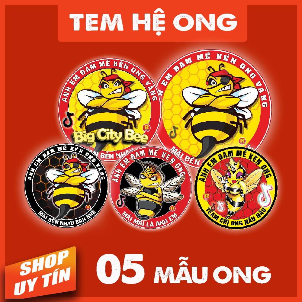 Tem xe tải Kèn Ong Vàng - Ong Trắng - Ong Chúa - Ong Nâu, Logo Trang Trí xe tải