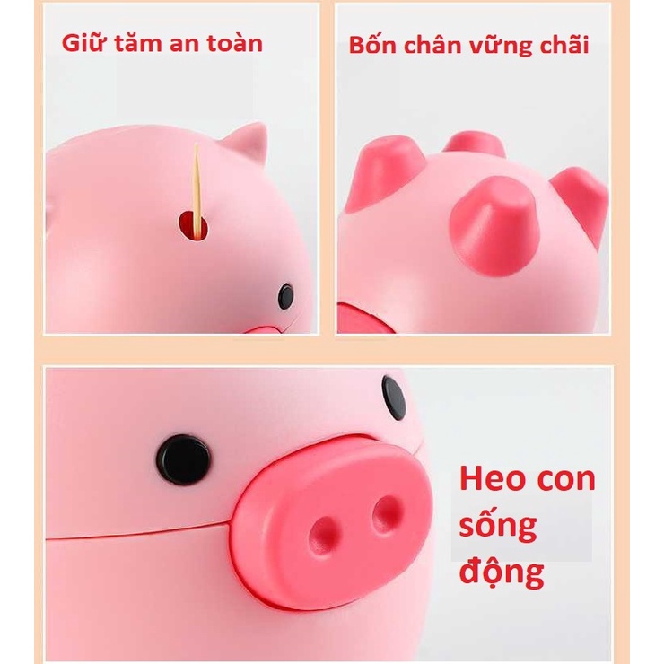 Ống Đựng Tăm Tự Động Lấy Tăm Thông Minh Hình Lợn Con Hot Hít Cho Nhà Bếp - Hộp Đựng Tăm Xỉa Răng Sáng Tạo