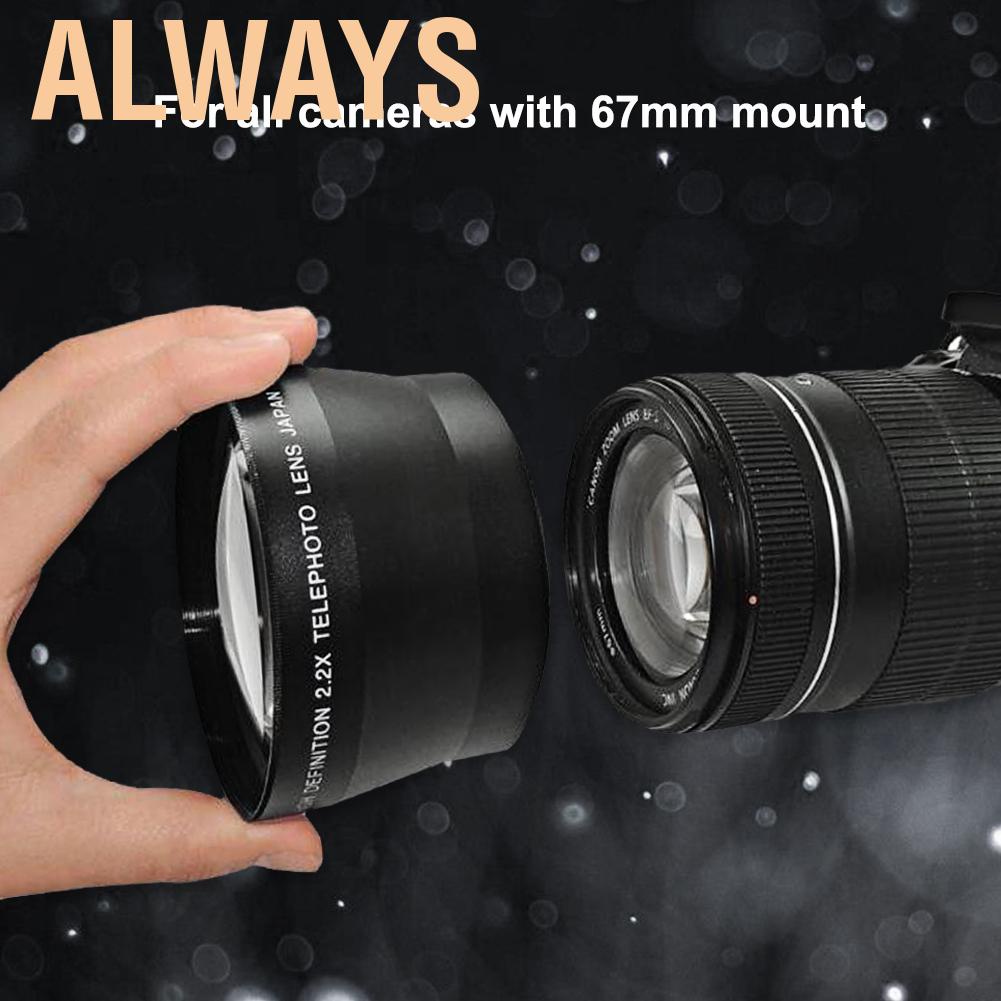 Ống Kính Teleconverter Alwaysonline 67mm 2.2x Cho Máy Ảnh Dslr